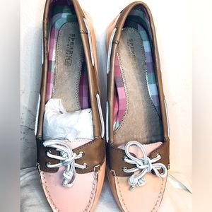 Unworn Sperry laced deck shoes.